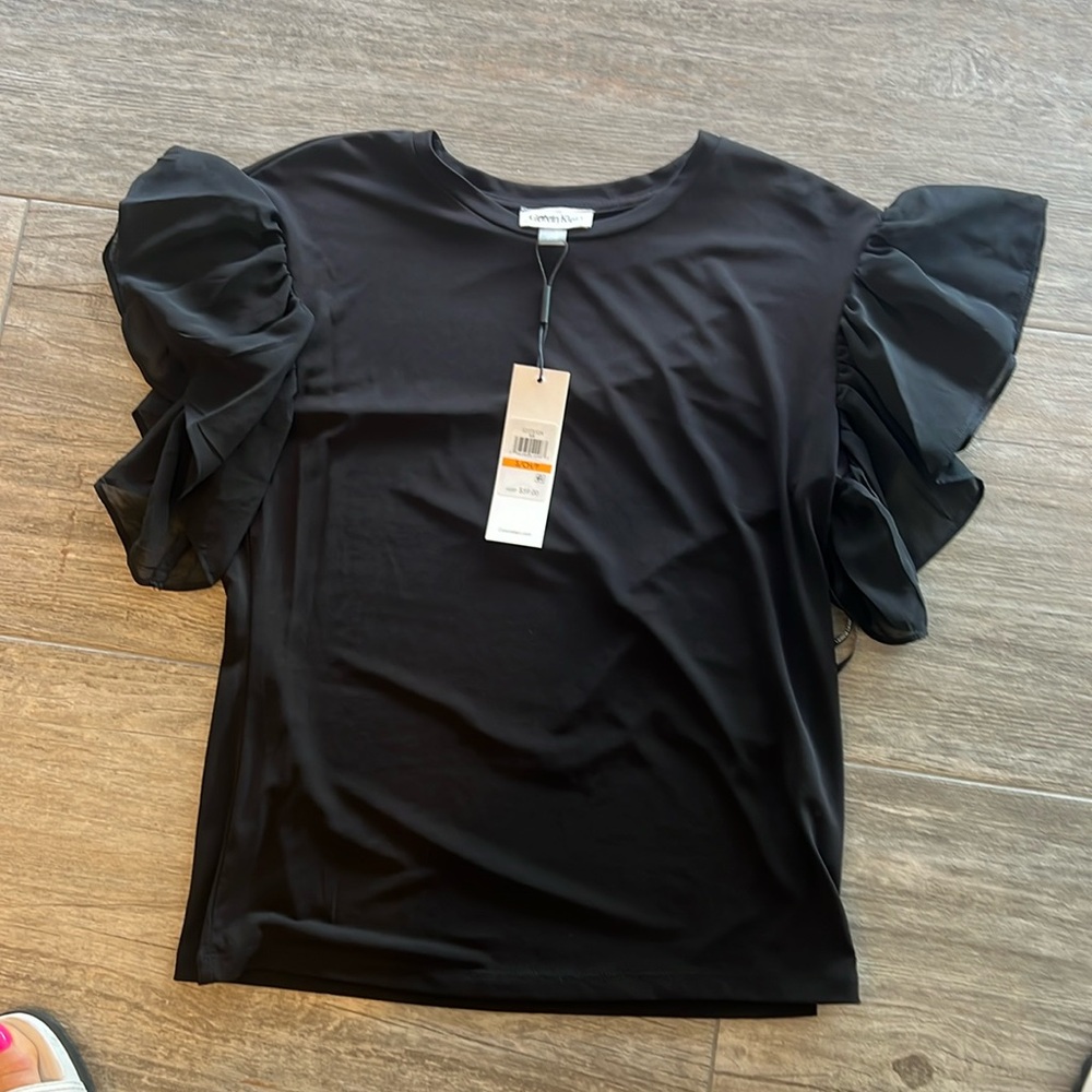 Black stretchy Calvin Klein size small top